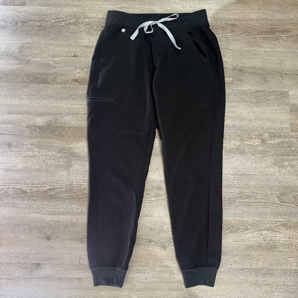 FIGS Zamora Jogger Scrub Pants Black Women's Size S